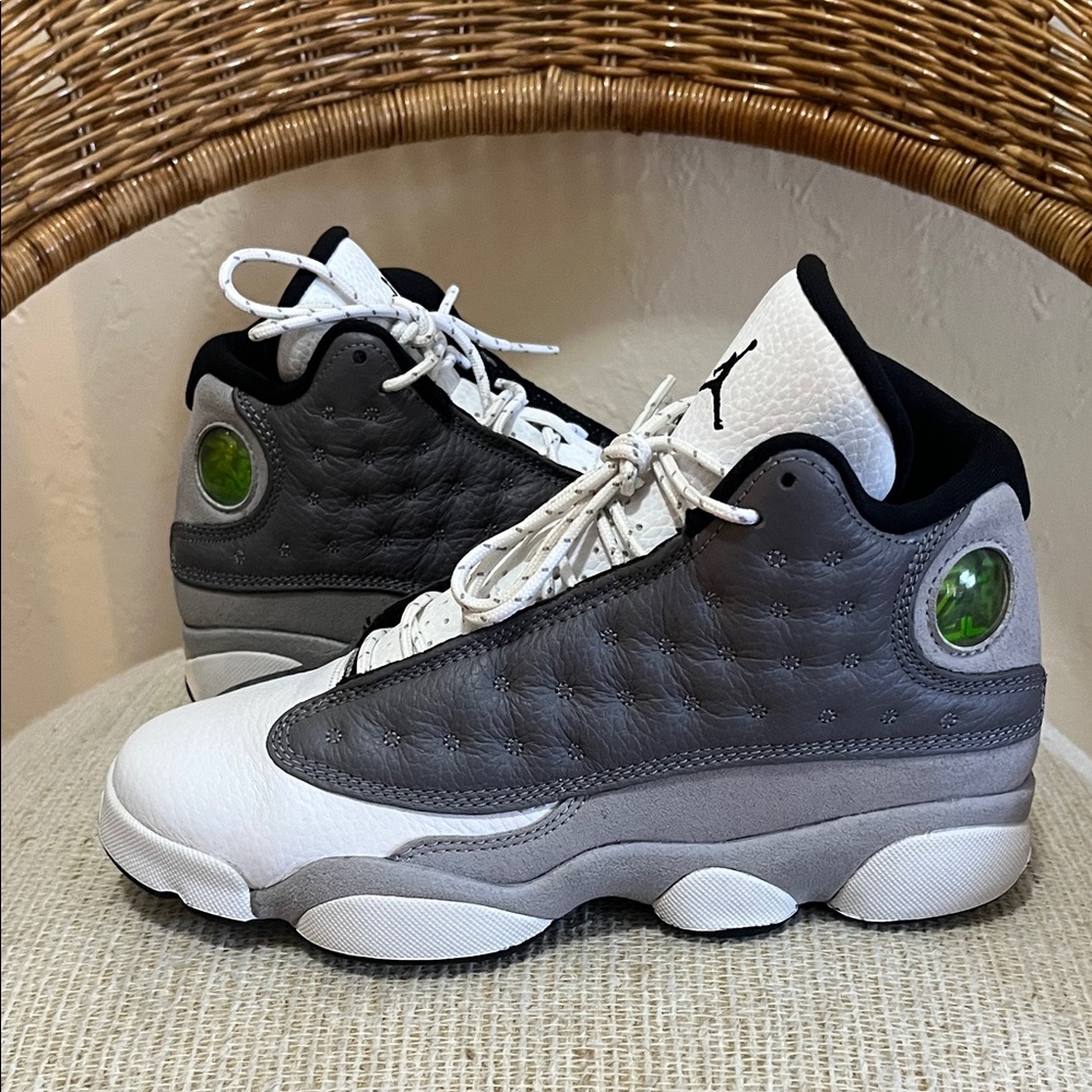 Jordan Kids White and Gray Sneakers